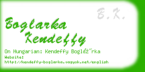 boglarka kendeffy business card